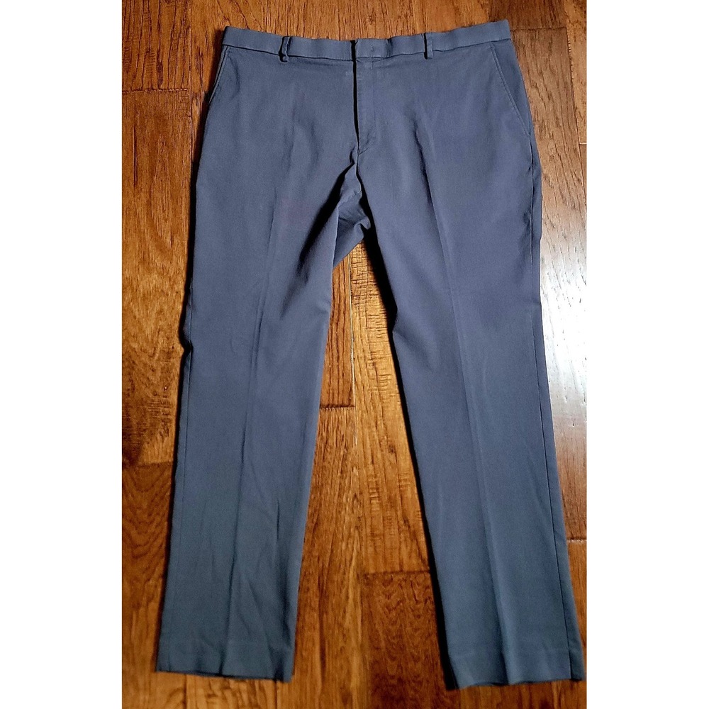 Polo Ralph Lauren Mens Blue Label Gray Chino Stretch Straight Fit Pants Sz 38x29
